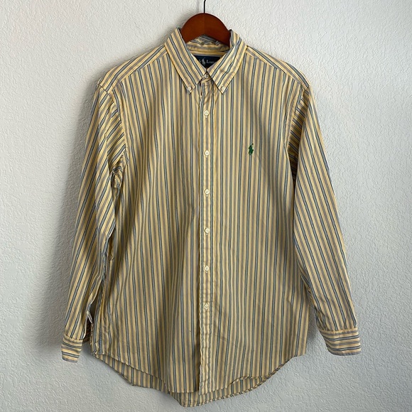 Polo Ralph Lauren Classic Fit Men’s Button Down Long Sleeve Stripes Medium - Picture 1 of 4